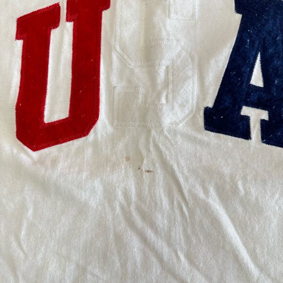 Vintage College Ware 90's USA Block Letter spell out t-shirt USA Size XL - Picture 2 of 4